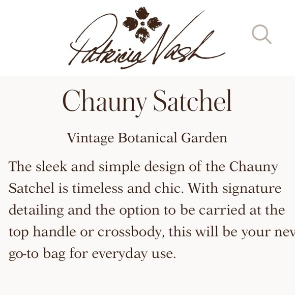 NEW! Vintage Botanical Collection Chauny Satchel - Picture 9 of 9